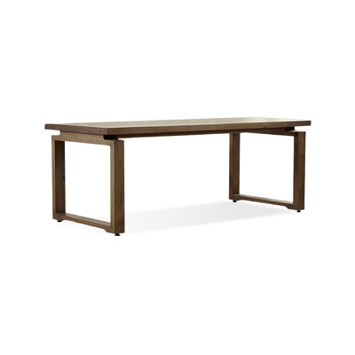 Brown Rectangular Solid Wood Dining Table