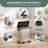 10 Gallon Silver Two-Section Recycling and Trash Bin with Independent Foot Pedals-136076411