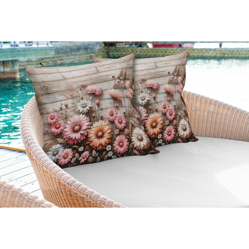 Fabric Reversible Throw Pillow, 16"H x 16"W, Square