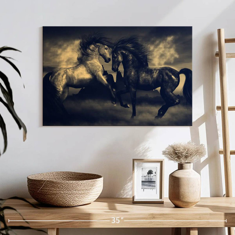 «Crowle Two Epic Horses», H 8 po x l 12 po