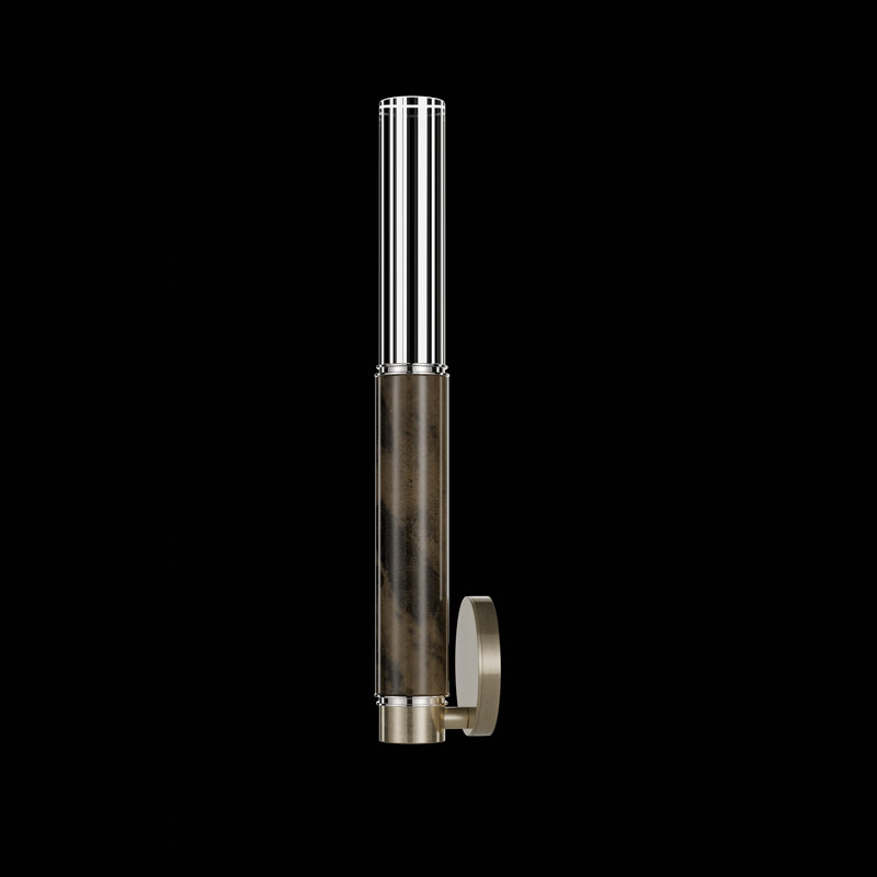 LED Wallchiere, Soft Gold Leaf/Nickel/Charcoal