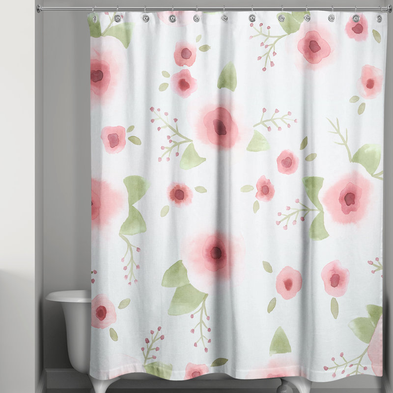 Rideau de douche à motif floral Odion