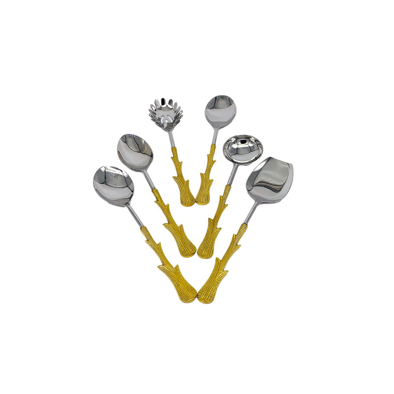 Gilles 6 Piece Stainless Steel Hostess Set