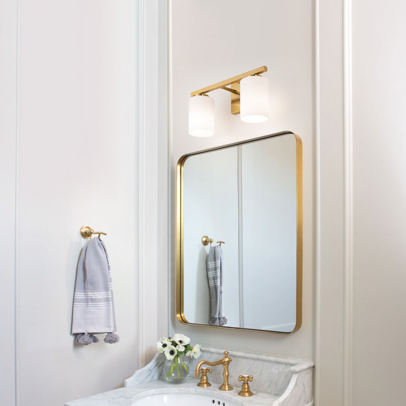 Éclairage pour meuble-lavabo à intensité variable Ellysen, 2, Or brossé
