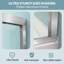 Porte de salle de bain double coulissante en demi-cadre avec verre trempé 50 po - 54 po x H 72 po-103621386