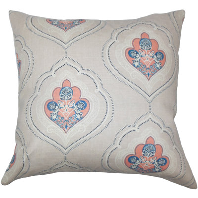 Floral Cotton Blend Reversible Pillow Cover