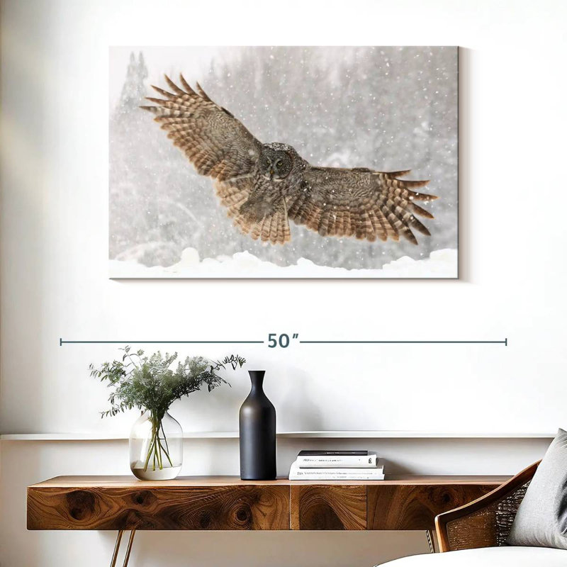 Brampt Blizzard Owl, 26" H x 39" W