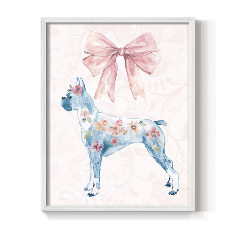 Sassy Lassie, reproduction encadrée - bois massif, H 11 po x l 9 po, Blanc