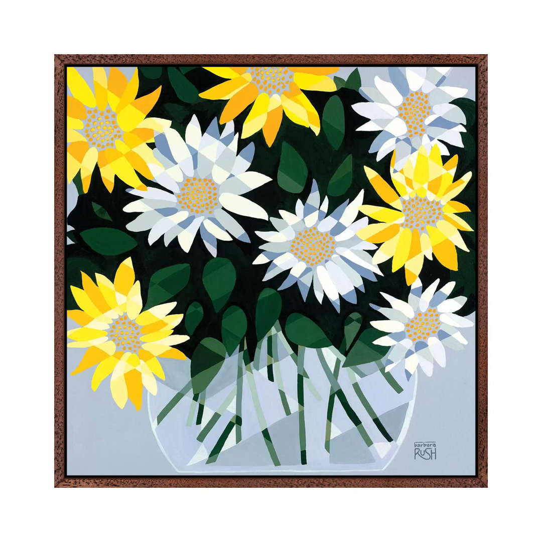 A Bouquet Of Delightful Daisies von Barbara Rush - Galerie-umwickelte Leinwand Giclée auf Leinwand