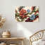 «Swirling Terracotta Flower», art mural sur toile abstraite bleue-1773332059