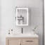 Armoire à pharmacie 20 po x 28 po avec miroir à fixation murale à DEL avec lumières, antibuée, imperméable, à intensité variable, 3000 K à 6000 K, porte simple, interrupteur tactile, tablettes de rangement