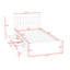 Base de lit plateforme simple à 2 tiroirs avec tête de lit-1933319748