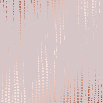 Abstract Vector Pattern With Rose Gold Imitation by Elona Urunova - Wrapped Canvas Print