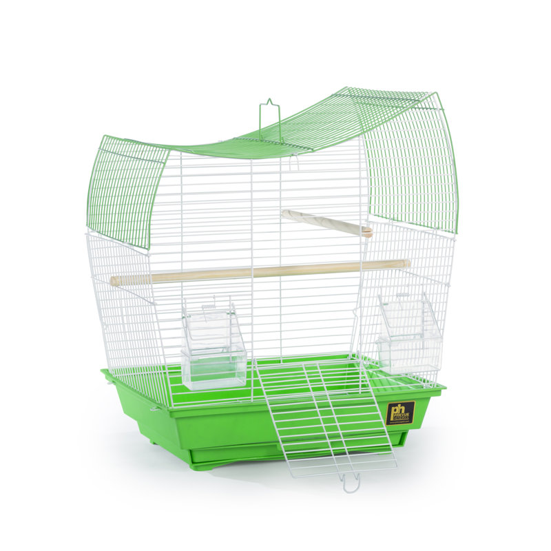 Cage à oiseaux avec perchoir 17,63 po Borst, Vert lime