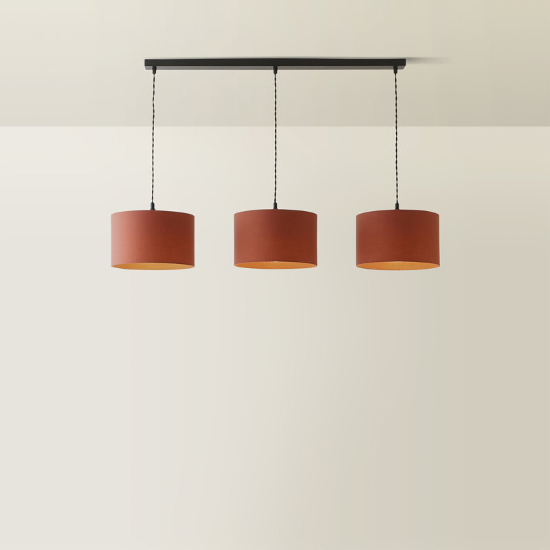 Albeiro 3 - Light Pendant, Orange, Matte Black