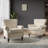 Iliana Traditional Upholstered Beige Cotton Blend Armchair with Nailhead Trim-1500613232