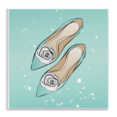 "Blue Shoes with Flowers" par Martina Pavlova
