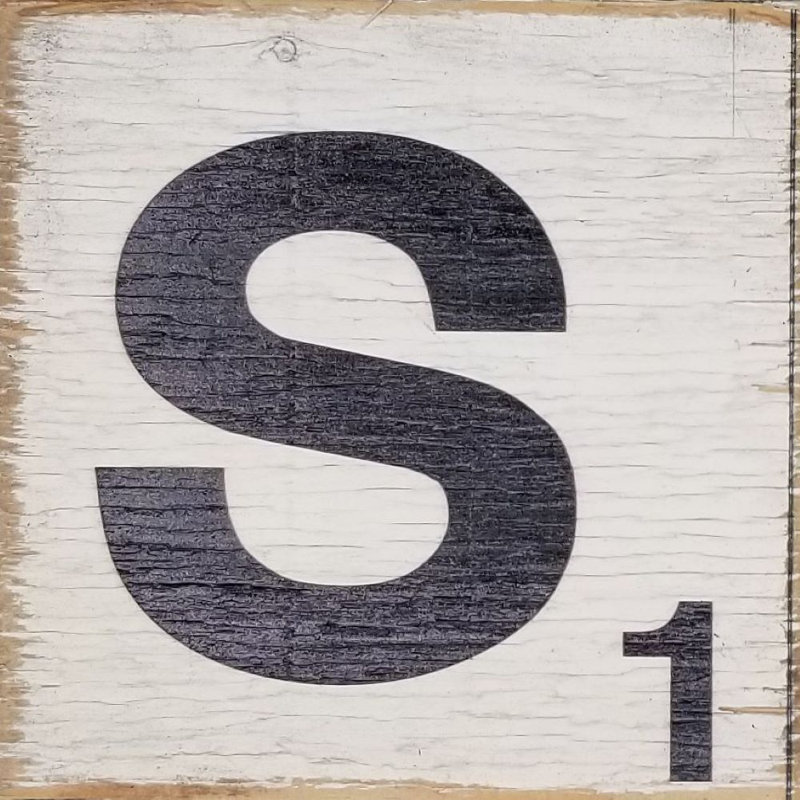 Industrial Wall Decor on Solid Wood, S