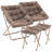 Ariadnna Saucer Chair Folding Accent Moon Chair with Metal Frame Cozy Lounge Chair for Living Room-342996290-371103322