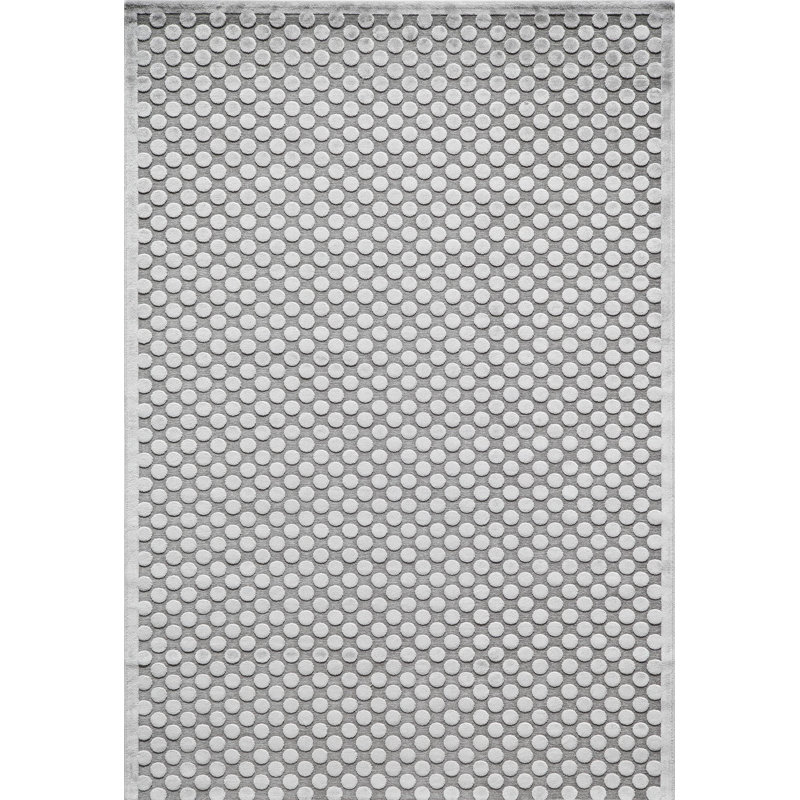 Tapis gris tissé à la machine Hadleigh, Rectangle 2 pi x 3 pi