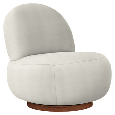 Lulu Upholstered Swivel Slipper Chair