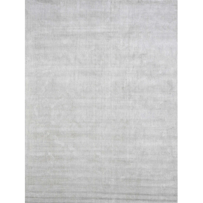 Silk Area Rug in Light Grey, Rectangle 12' x 15'