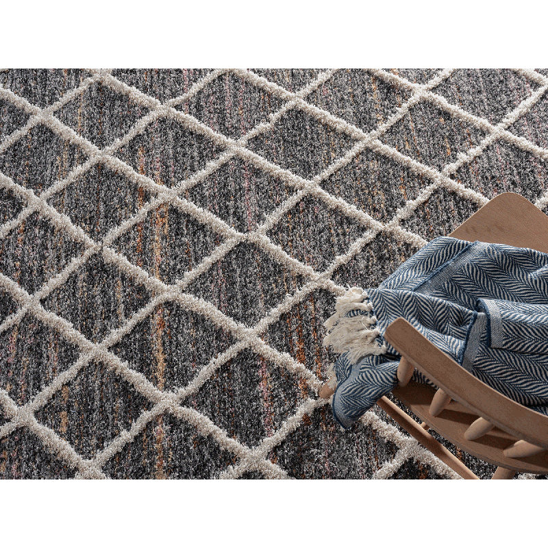 Shipp Lozenge Pattern Area Rug, Rectangle 80 x 150cm