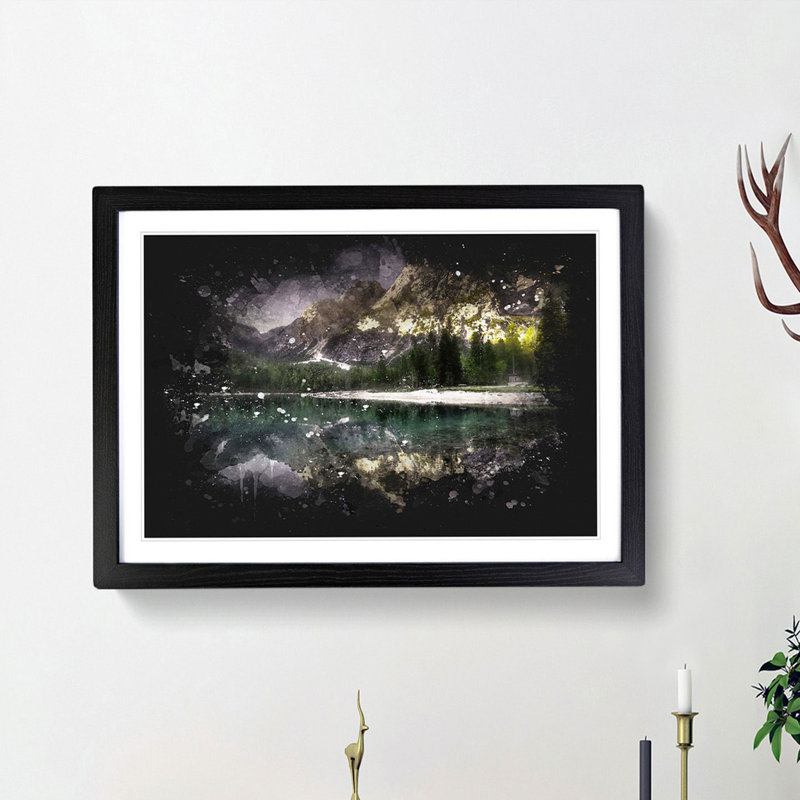 Mountain Beauty - Picture Frame Graphic Art Print, 33cm H x 45cm W x 2cm D, Black Framed