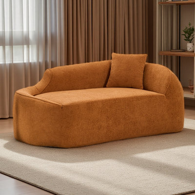 Chaise longue longue à compression avec méridienne intérieure en chenille moderne avec siège profond et 1 coussin