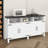 59'' Modern 4-Door Sideboard Buffet With Power Outlets & USB Ports, Adjustable Shelves And Half-Open Storage Cabinet-1303082002