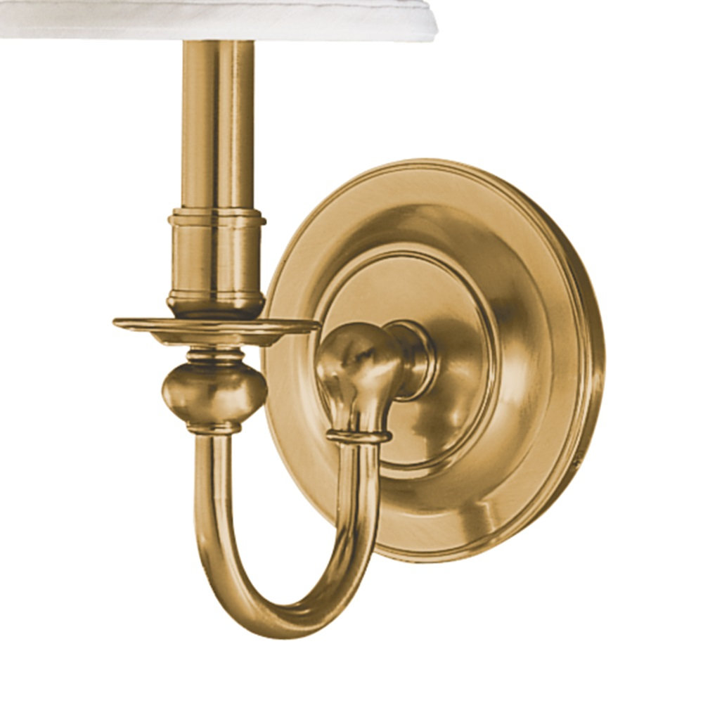 Lennon Single Light Armed Sconce, Aged Brass