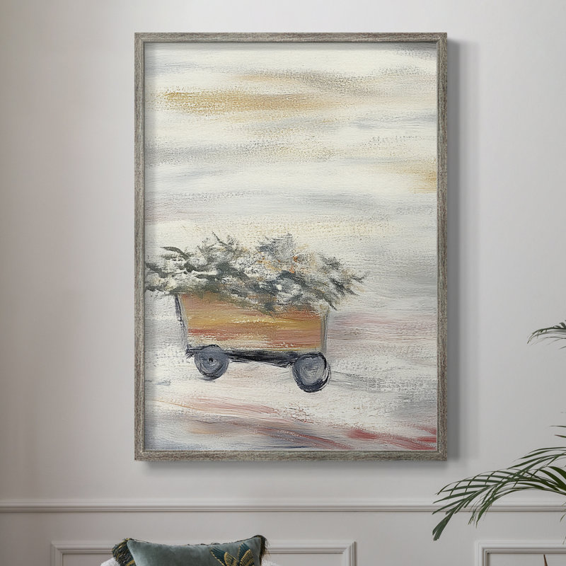 «Christmas Holiday Art CCXL III», reproduction d'art encadrée - bois massif, H 15 po x l 12 po