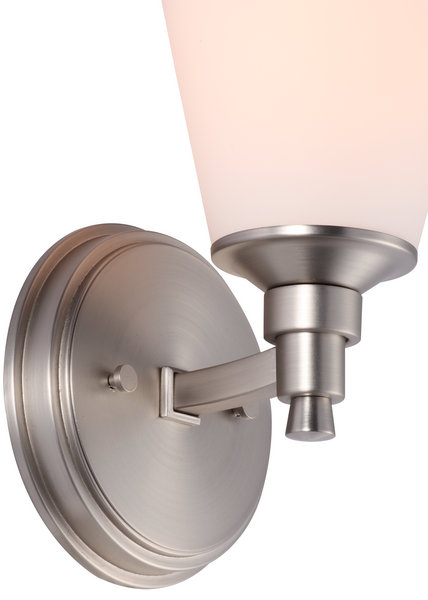 Georgetown Armed Sconce, Buffed Nickel