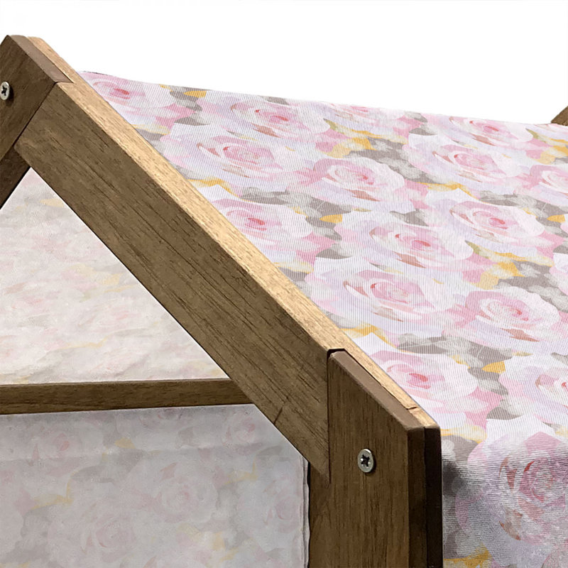 Niche pour chien en bois, H 25,59 po x l 29,53 po x P 21,65 po