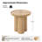 Pendle 19.75"W Modern Round End Table with Oak Finish and Sculptural 3-Leg Base Set of 2-1478294704