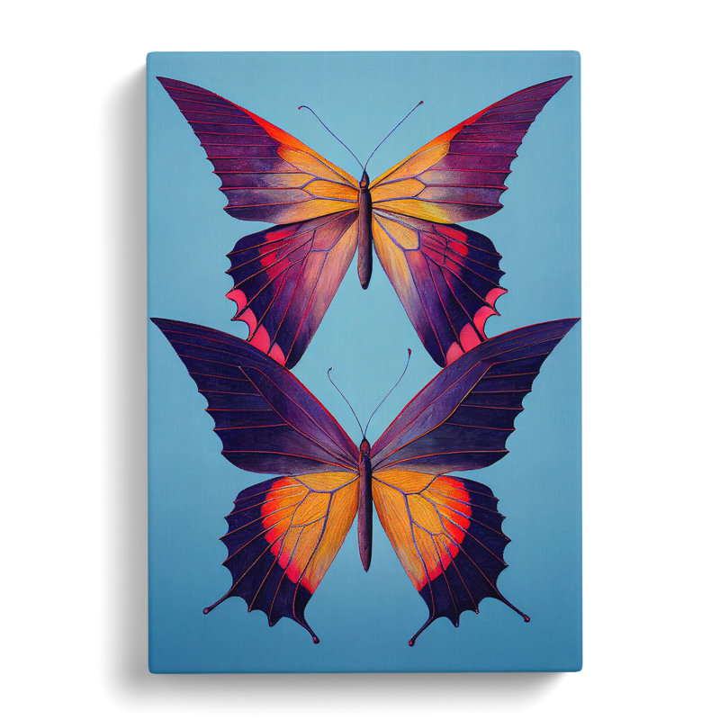 Royal Butterflies - Wrapped Canvas, 76cm H x 50cm W x 3cm D