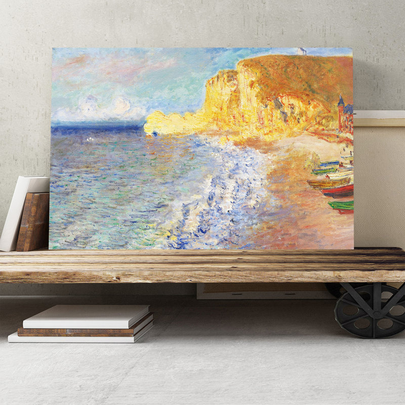 Morning in Etretat by Claude Monet - Wrapped Canvas, 50cm H x 76cm W