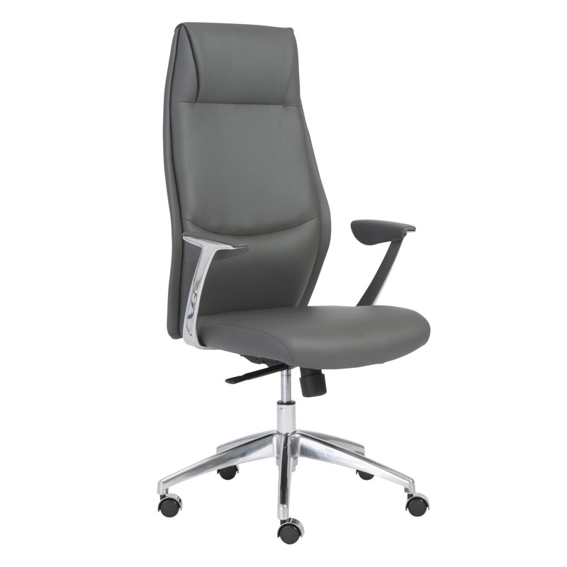 Fauteuil de direction Jaymier, Similicuir gris