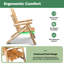 Chaise de patio en bois massif rustique-683867216
