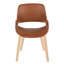 Chaise d'appoint rembourrée avec pieds en bois cintré Najrin-87951727-87951726