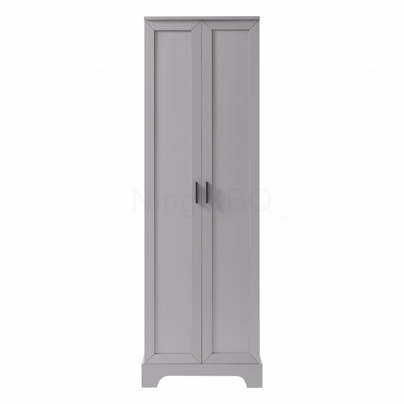 Storage Cabinet With 2-Doors For Bathroom, Office, Adjustable Shelves, MDF Board, Gray