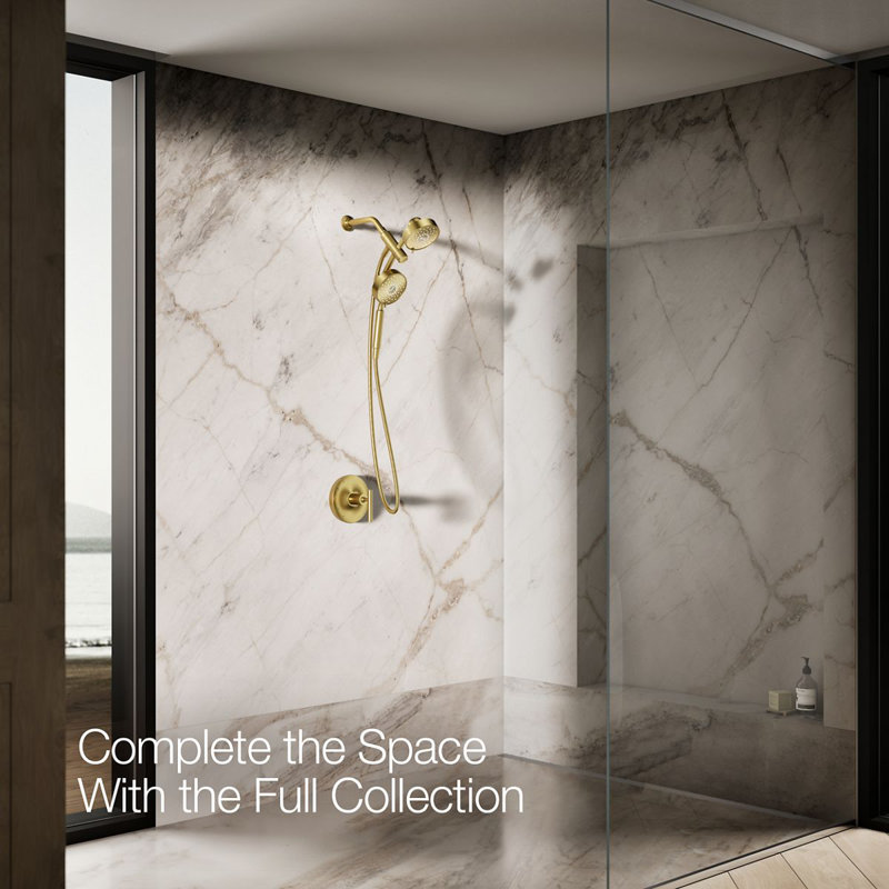 Purist® 2.5 GPM 2-In-1 Multifunction Shower Combo Kit, Vibrant Brushed Moderne Brass