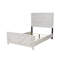 Lit double pleine grandeur moderne gris, chambre à coucher avec lit en bois gris et cadre solide fonctionnel