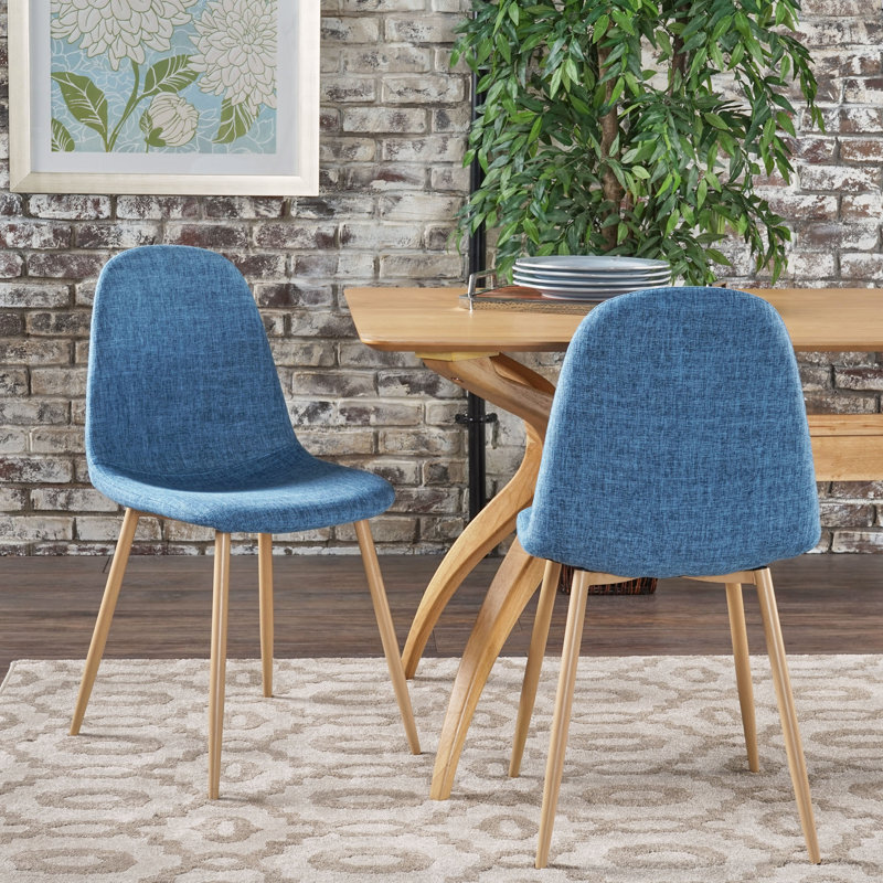Chaise rembourrée Christopher, Bleu feutré