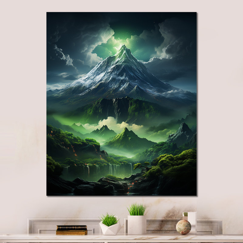 «Volcano Volcanic Awakening» sur, H 20 po x l 12 po x P 1 po