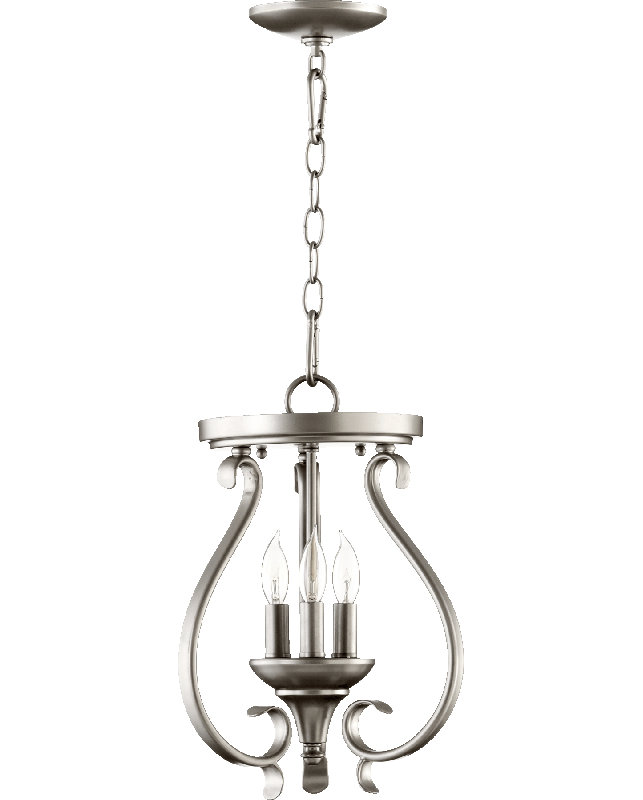 Luminaire suspendu géométrique 3 lumières unique Lloyd, Nickel classique