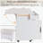 K&K Kitchen Island with Trash Can Storage Cabinet, Kitchen Cart with Drop Leaf, Spice Rack, Towel Rack and Drawer, Rolling Kitchen Island on Wheels with Adjustable Shelf, White-800745986