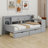 Wooden L-Shape Daybed With Storage Cabinets And Storage Drawers,Multi-Functional Bed With Study Desk-631319282-631319283