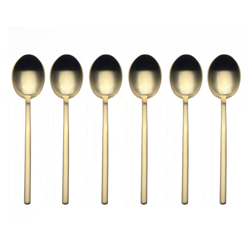 Ice Gold 6-Piece Stainless Steel Coffee Spoon Set