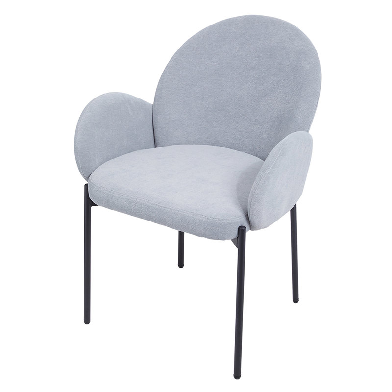Hiawatha 65cm H Teddy Upholstered Wing Back Armchair, Grey